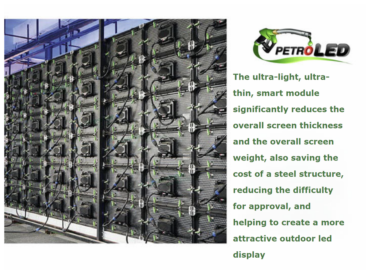 Rear View of LED sign modules