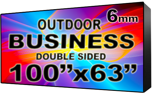 Business - LED Digital Full Color Programmable Sign - Double Sided - 6mm - 100" x 63" - 5 Year Warranty