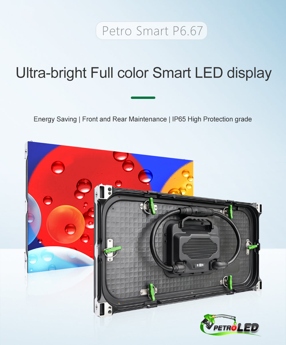 Outdoor Full Color LED Programmable Sign - Front Access - Single Sided - 6mm- 50" x 151" - 5 Year Warranty