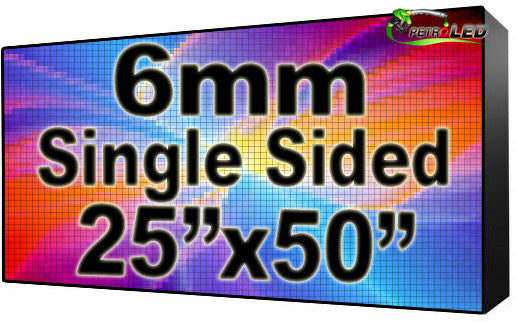 Outdoor Full Color LED Programmable Sign - Front Access - Single Sided - 6mm- 25" x 50" - 5 Year Warranty
