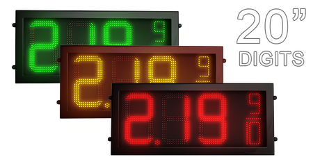 20" Gas price LED signs