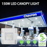 LED Canopy Light - 150W - 21,000 Lumens - 5 Year Warranty - Slim profile