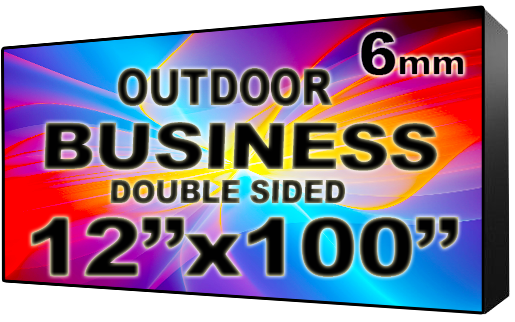 Digital Business LED Sign - LED signs for business - Double Sided -12" x 100" - 5 Year Warranty