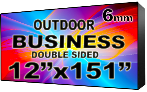 Digital Business LED Sign - LED signs for business - Double Sided -12" x 151"- 5 Year Warranty