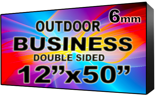 Digital Business LED Sign - LED signs for business - Double Sided - 12" x 50"- 5 Year Warranty