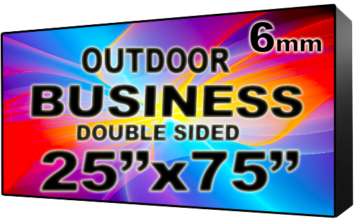 Digital Business LED Sign - LED signs for business - Double Sided -25" x 75" - 5 Year Warranty