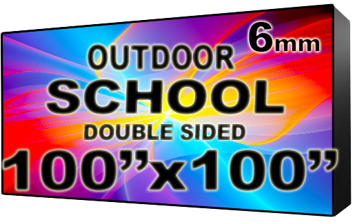 School - LED Digital Full Color Programmable Sign - Double Sided - 6mm - 100" x 100" - 5 Year Warranty