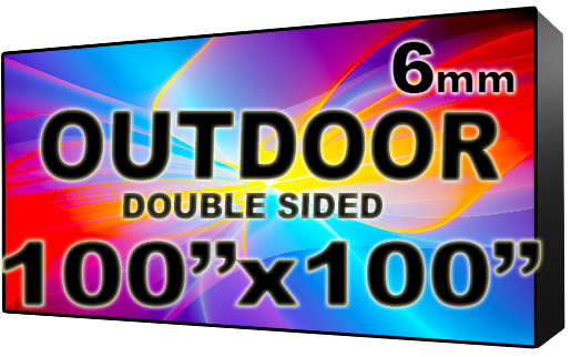 Outdoor - LED Digital Full Color Programmable Sign - Double Sided - 6mm - 100" x 100" - 5 Year Warranty