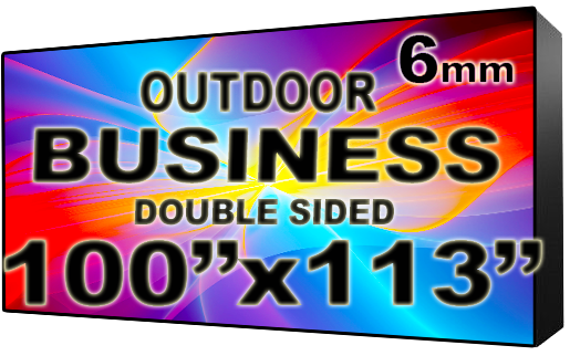 Business - LED Digital Full Color Programmable Sign - Double Sided - 6mm - 100" x 113" - 5 Year Warranty