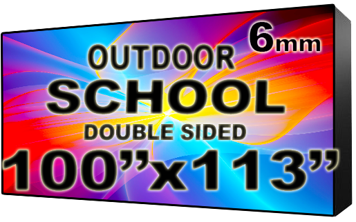 School - LED Digital Full Color Programmable Sign - Double Sided - 6mm - 100" x 113" - 5 Year Warranty