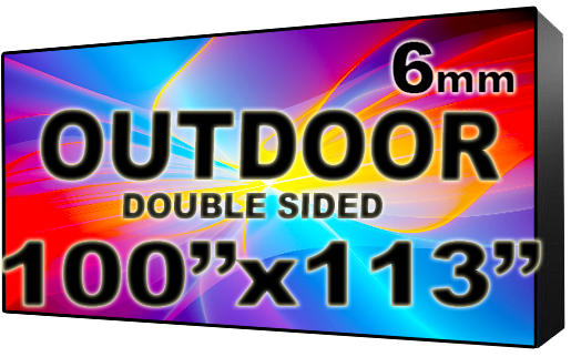 Outdoor - LED Digital Full Color Programmable Sign - Double Sided - 6mm - 100" x 113" - 5 Year Warranty