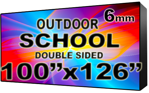 School - LED Digital Full Color Programmable Sign - Double Sided - 6mm - 100" x 126" - 5 Year Warranty