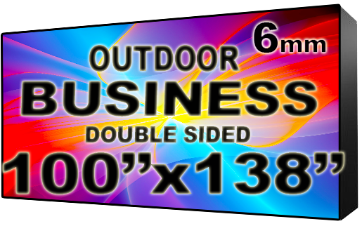 Business - LED Digital Full Color Programmable Sign - Double Sided - 6mm - 100" x 138" - 5 Year Warranty