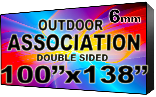 Association HOA & Community - LED Digital Full Color Programmable Sign - Double Sided - 6mm - 100" x 138" - 5 Year Warranty