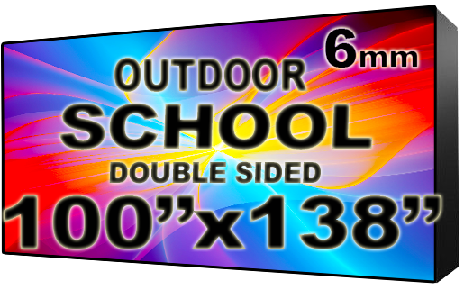 School - LED Digital Full Color Programmable Sign - Double Sided - 6mm - 100" x 138" - 5 Year Warranty