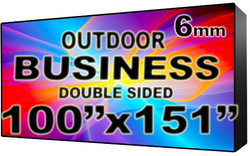 Business - LED Digital Full Color Programmable Sign - Double Sided - 6mm - 100" x 151" - 5 Year Warranty