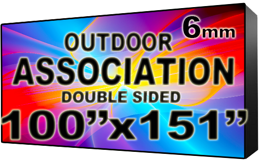 Association HOA & Community - LED Digital Full Color Programmable Sign - Double Sided - 6mm - 100" x 151" - 5 Year Warranty