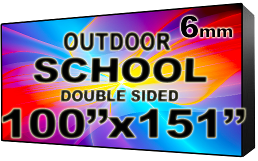 School - LED Digital Full Color Programmable Sign - Double Sided - 6mm - 100" x 151" - 5 Year Warranty