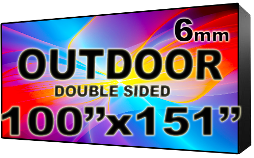 Outdoor - LED Digital Full Color Programmable Sign - Double Sided - 6mm - 100" x 151" - 5 Year Warranty