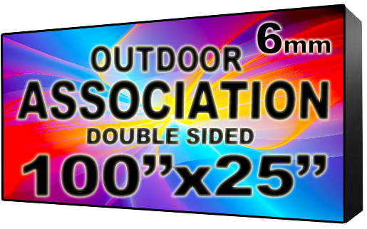 Association HOA & Community - LED Digital Full Color Programmable Sign - Double Sided - 6mm - 100" x 25" - 5 Year Warranty