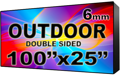 Outdoor - LED Digital Full Color Programmable Sign - Double Sided - 6mm - 100" x 25" - 5 Year Warranty