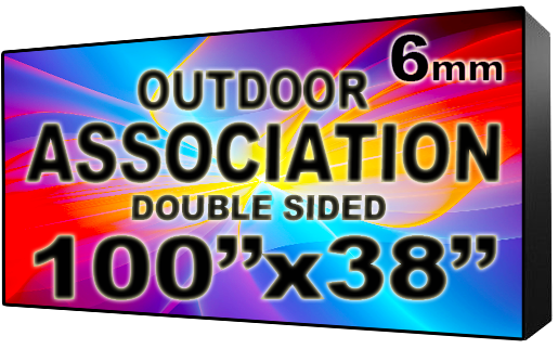 Association HOA & Community - LED Digital Full Color Programmable Sign - Double Sided - 6mm - 100" x 38" - 5 Year Warranty