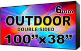 Outdoor - LED Digital Full Color Programmable Sign - Double Sided - 6mm - 100" x 38" - 5 Year Warranty