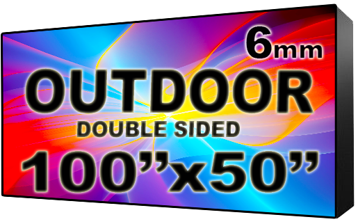 Outdoor - LED Digital Full Color Programmable Sign - Double Sided - 6mm - 100" x 50" - 5 Year Warranty