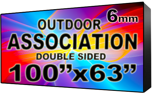 Association HOA & Community - LED Digital Full Color Programmable Sign - Double Sided - 6mm - 100" x 63" - 5 Year Warranty