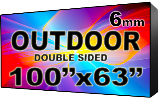 Outdoor - LED Digital Full Color Programmable Sign - Double Sided - 6mm - 100" x 63" - 5 Year Warranty