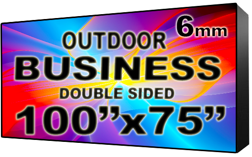 Business - LED Digital Full Color Programmable Sign - Double Sided - 6mm - 100" x 75" - 5 Year Warranty