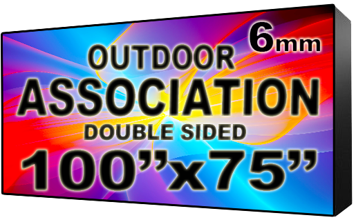 Association HOA & Community - LED Digital Full Color Programmable Sign - Double Sided - 6mm - 100" x 75" - 5 Year Warranty