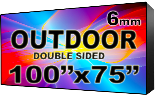 Outdoor - LED Digital Full Color Programmable Sign - Double Sided - 6mm - 100" x 75" - 5 Year Warranty