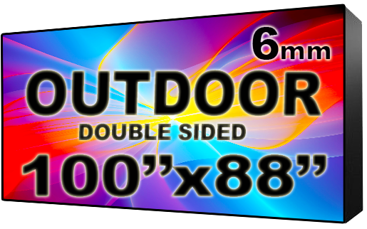 Outdoor - LED Digital Full Color Programmable Sign - Double Sided - 6mm - 100" x 88" - 5 Year Warranty