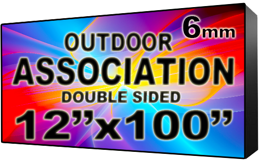 Association HOA & Community - LED Digital Full Color Programmable Sign - Double Sided - 6mm - 12" x 100" - 5 Year Warranty