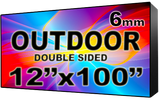 Exterior - Letrero LED digital programable a todo color - Doble cara - 6mm - 12" x 100" - 5 años de garantía