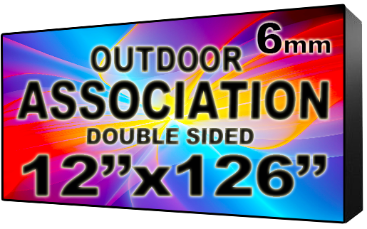 Association HOA & Community - LED Digital Full Color Programmable Sign - Double Sided - 6mm - 12" x 126" - 5 Year Warranty