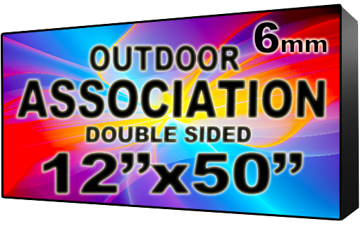 Association HOA & Community - LED Digital Full Color Programmable Sign - Double Sided - 6mm - 12" x 50" - 5 Year Warranty