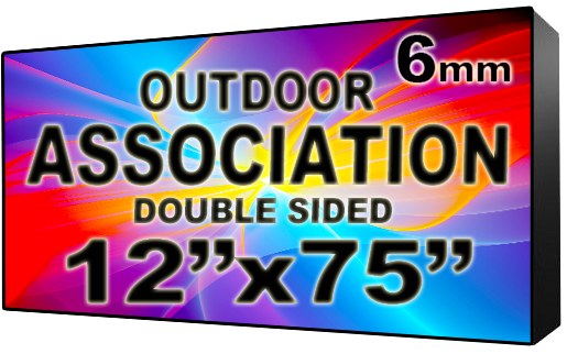 Association HOA & Community - LED Digital Full Color Programmable Sign - Double Sided - 6mm - 12" x 75" - 5 Year Warranty