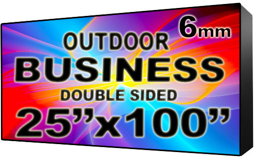 Business - LED Digital Full Color Programmable Sign - Double Sided - 6mm - 25" x 100" - 5 Year Warranty