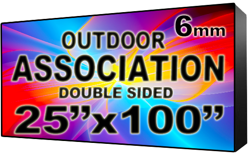 Association HOA & Community - LED Digital Full Color Programmable Sign - Double Sided - 6mm - 25" x 100" - 5 Year Warranty