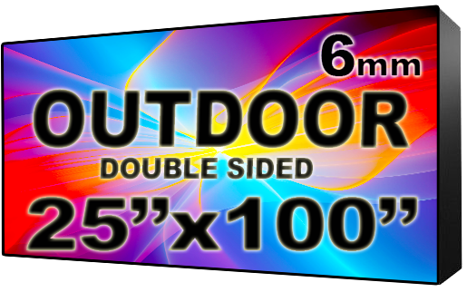 Outdoor - LED Digital Full Color Programmable Sign - Double Sided - 6mm - 25" x 100" - 5 Year Warranty