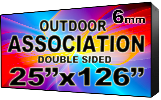 Association HOA & Community - LED Digital Full Color Programmable Sign - Double Sided - 6mm - 25" x 126" - 5 Year Warranty