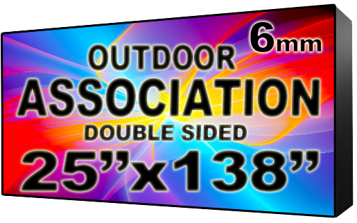 Association HOA & Community - LED Digital Full Color Programmable Sign - Double Sided - 6mm - 25" x 138" - 5 Year Warranty