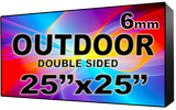 Outdoor - LED Digital Full Color Programmable Sign - Double Sided - 6mm - 25" x 25" - 5 Year Warranty