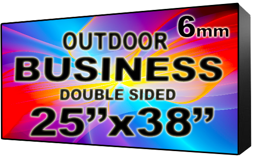 Business - LED Digital Full Color Programmable Sign - Double Sided - 6mm - 25" x 38" - 5 Year Warranty