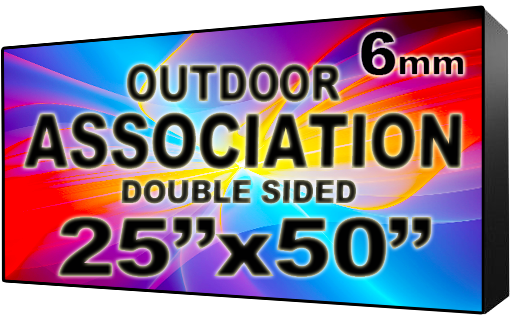 Association HOA & Community - LED Digital Full Color Programmable Sign - Double Sided - 6mm - 25" x 50" - 5 Year Warranty