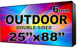 Outdoor - LED Digital Full Color Programmable Sign - Double Sided - 6mm - 25" x 88" - 5 Year Warranty