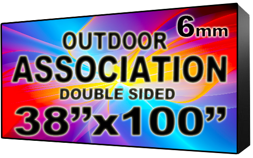 Association HOA & Community - LED Digital Full Color Programmable Sign - Double Sided - 6mm - 38" x 100" - 5 Year Warranty