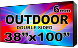 Outdoor - LED Digital Full Color Programmable Sign - Double Sided - 6mm - 38" x 100" - 5 Year Warranty